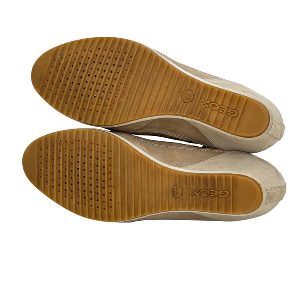 Geox Illusion Wedge Sneakers Hidden Heel Women's SZ 8 Tan Sporty Y2K Streetwear - Picture 10 of 12